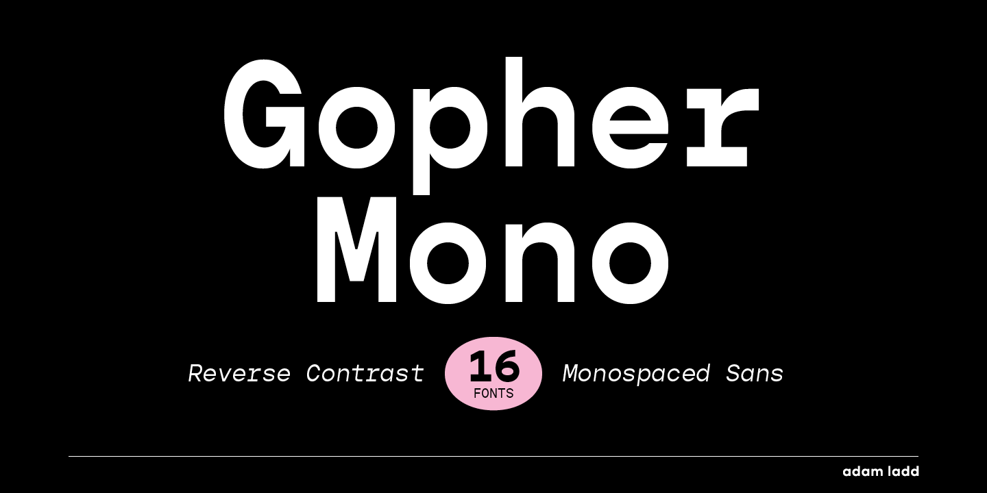 Пример шрифта Gopher Mono